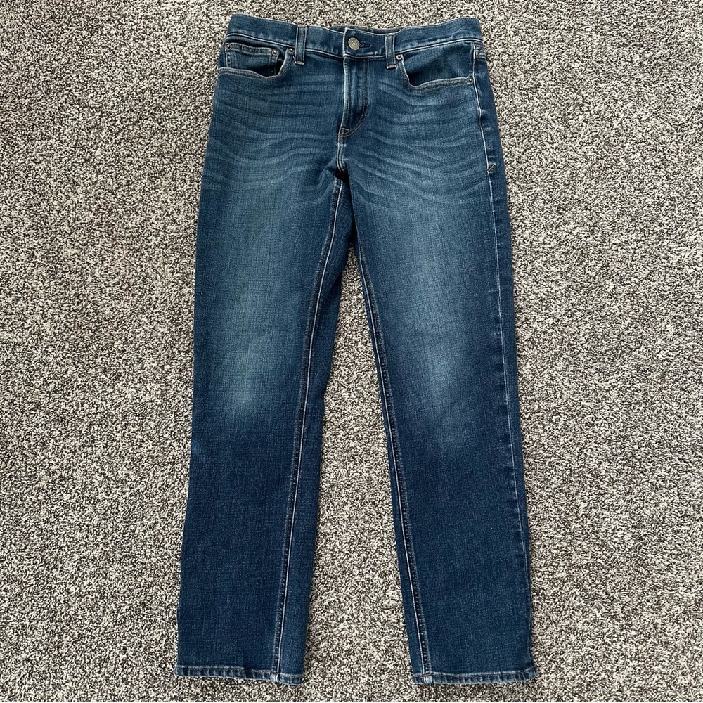 Express Men's Straight Jeans - Dark Blue